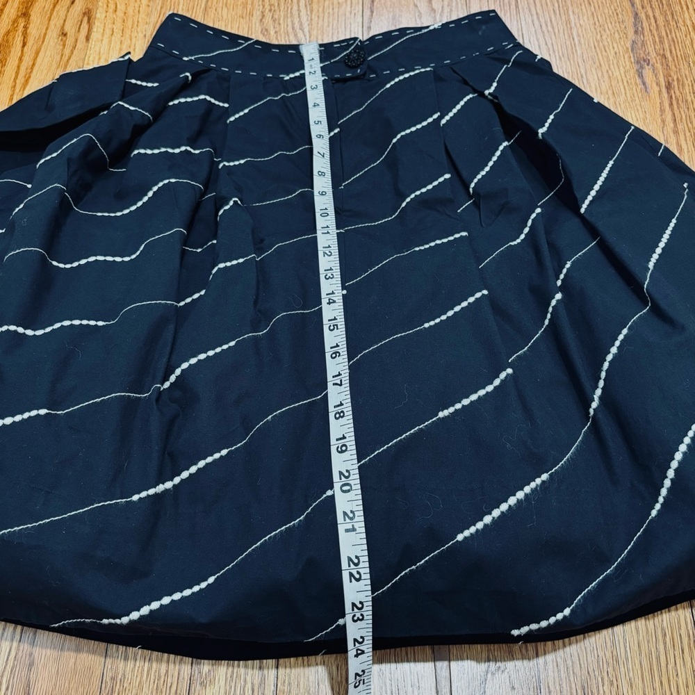 Anthropologie black white Floreat Subway Stairs preppy Full Tulle skirt size 4 - Picture 13 of 16